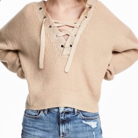 H&M Sweaters - H&M lace up knit sweater